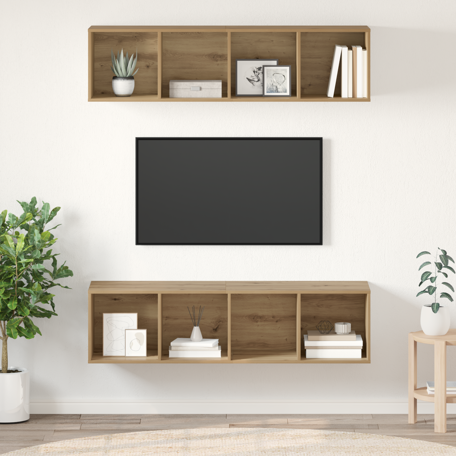 vidaXL Ensemble meuble TV 2 pcs chêne artisanal 37 x 37 x 142.5 cm