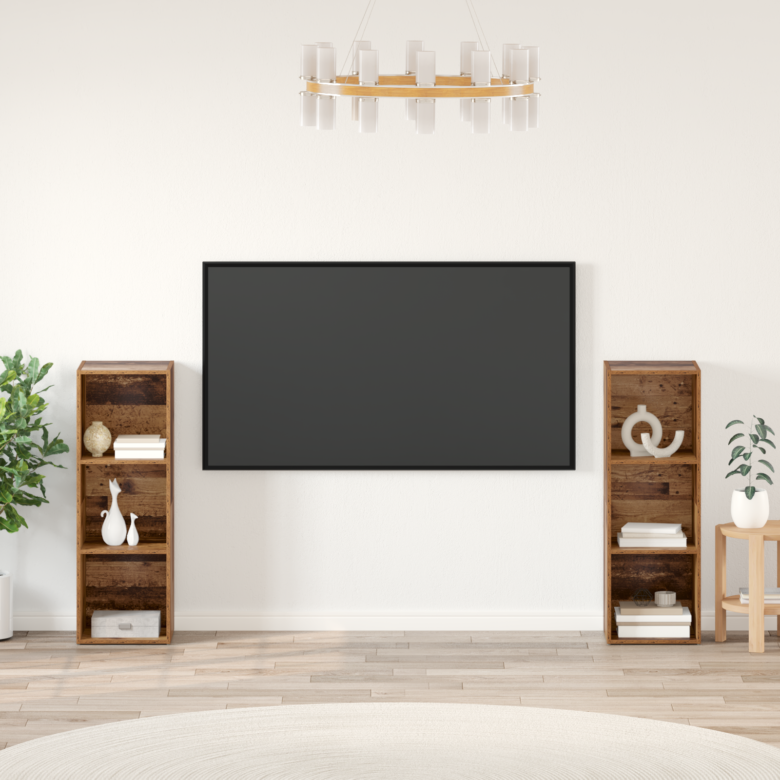 vidaXL Ensemble meuble TV 2 pcs Bois ancien 107 x 35 x 37 cm