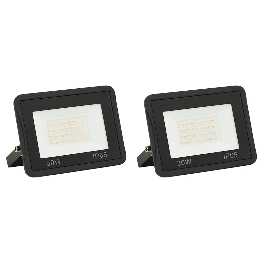 vidaXL Projecteurs à LED 2 pcs 30 W Blanc chaud