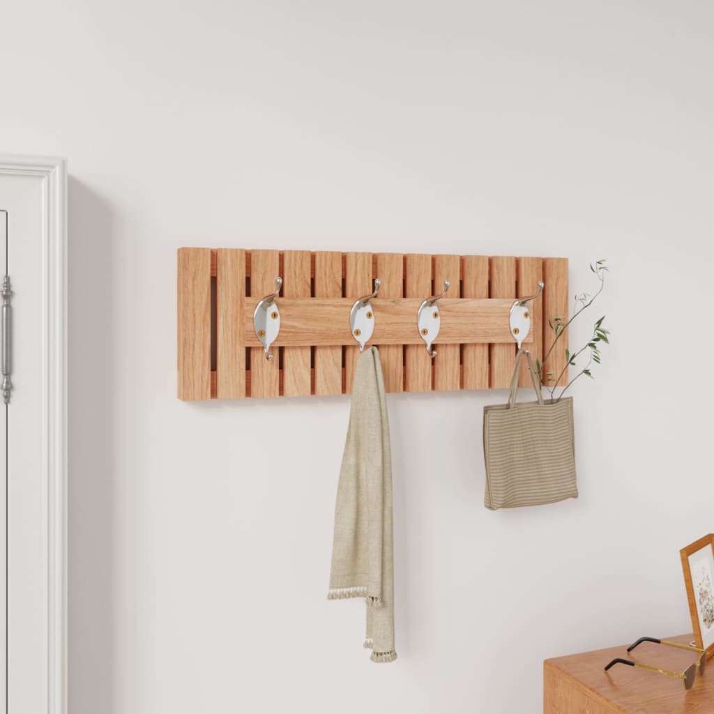 Appendiabiti Da Parete 42x8,5x14 Cm In Legno Massello Di Noce