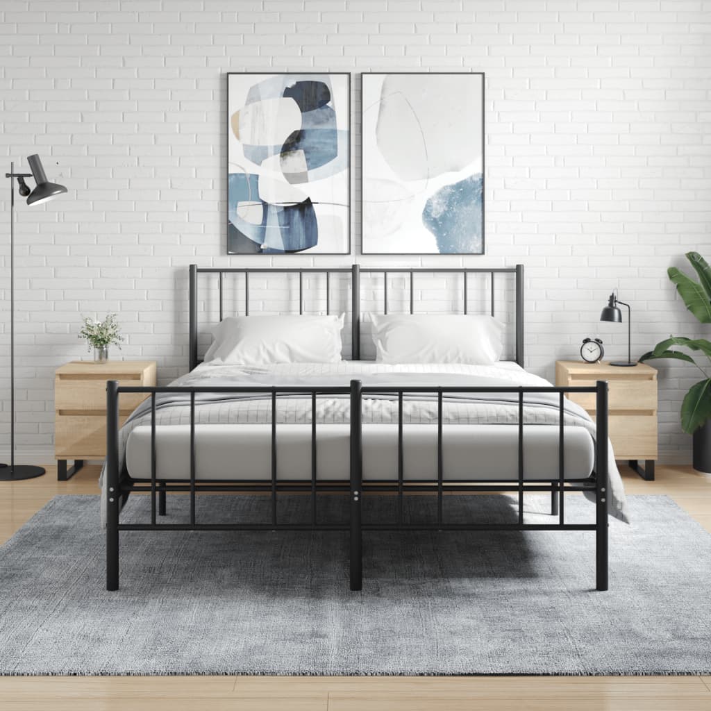 Comodini 2pz Rovere Sonoma 40x35x50 Cm In Legno Multistrato