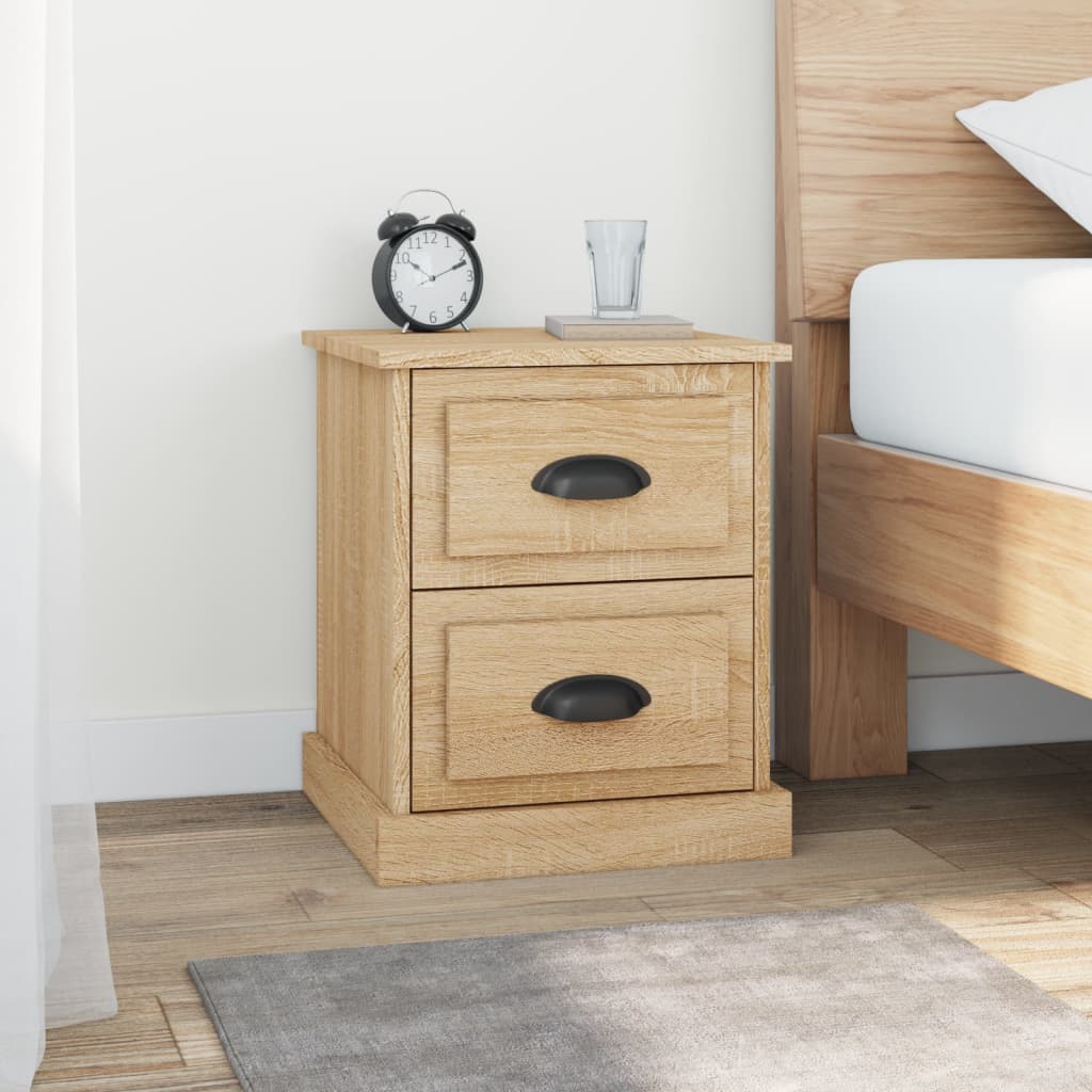 Comodini 2 Pz Rovere Sonoma 39x39x47,5 Cm In Legno Multistrato