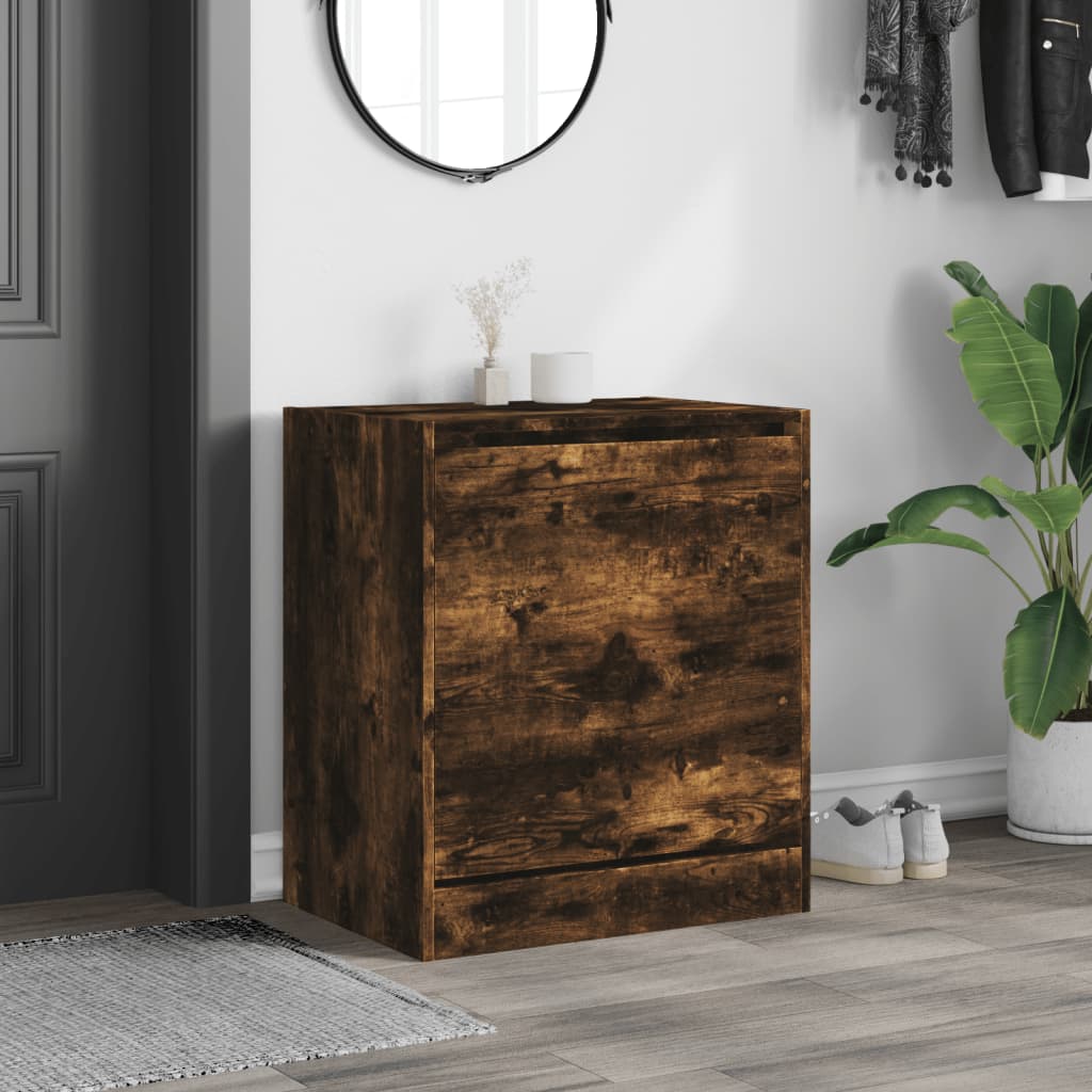 Scarpiera Rovere Fumo 60x42x69 Cm In Legno Multistrato - Image 3