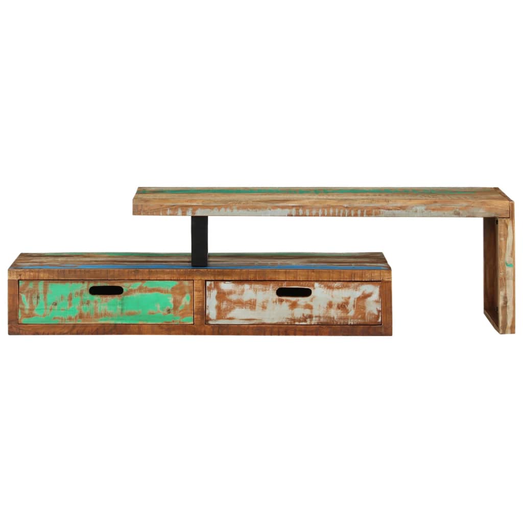 vidaXL Mueble de TV (118-200) x 30x40 cm Madera maciza reciclada - Image 3