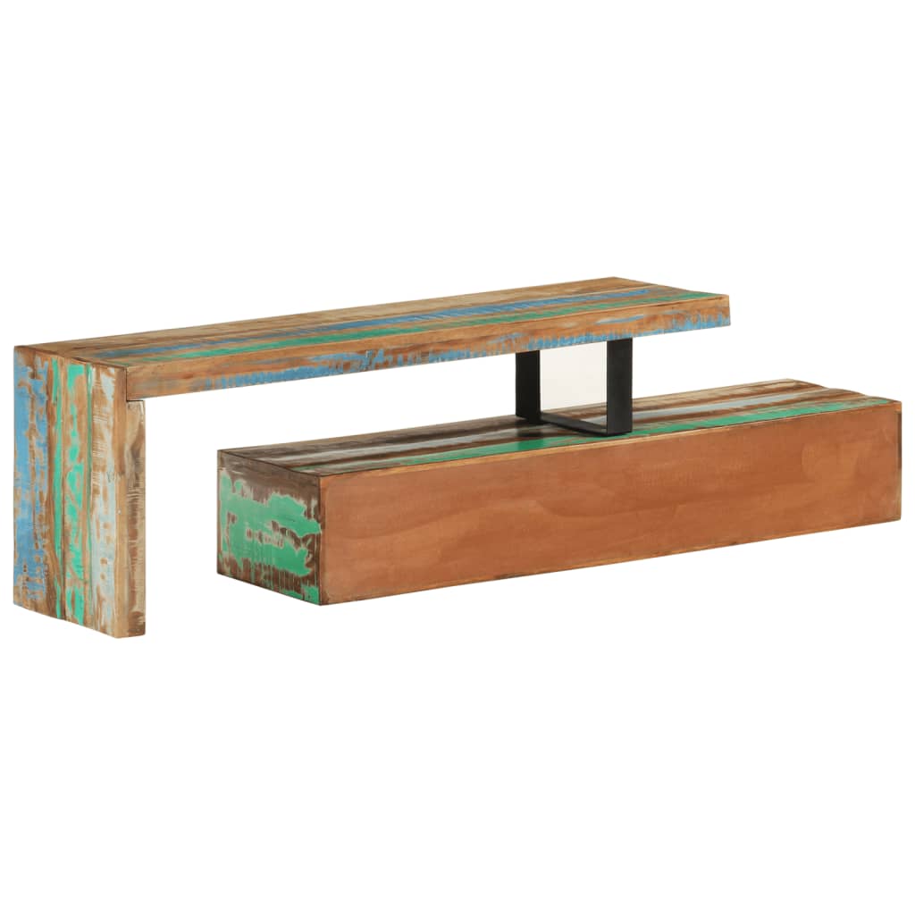 vidaXL Mueble de TV (118-200) x 30x40 cm Madera maciza reciclada - Image 4