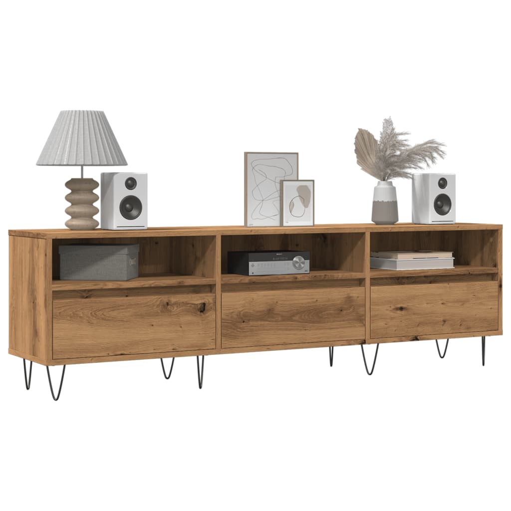 vidaXL Meuble TV chêne artisanal 150x30x44,5 cm bois d'ingénierie