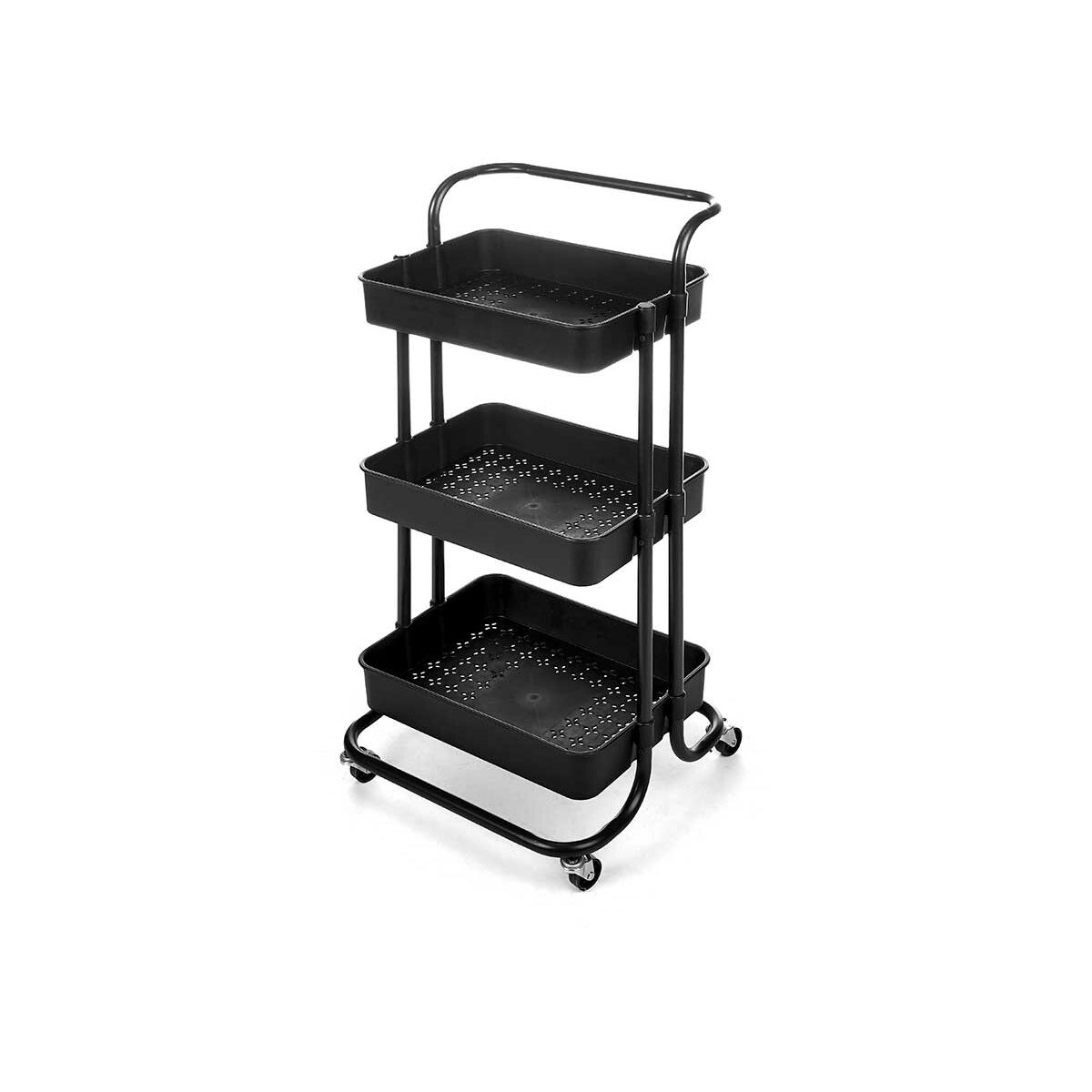 Carrello da Cucina Kinvara Nero Metallo polipropilene 42 x 86 x 35,5 cm 42 x 14 x 35,5 cm 3 Compartimenti