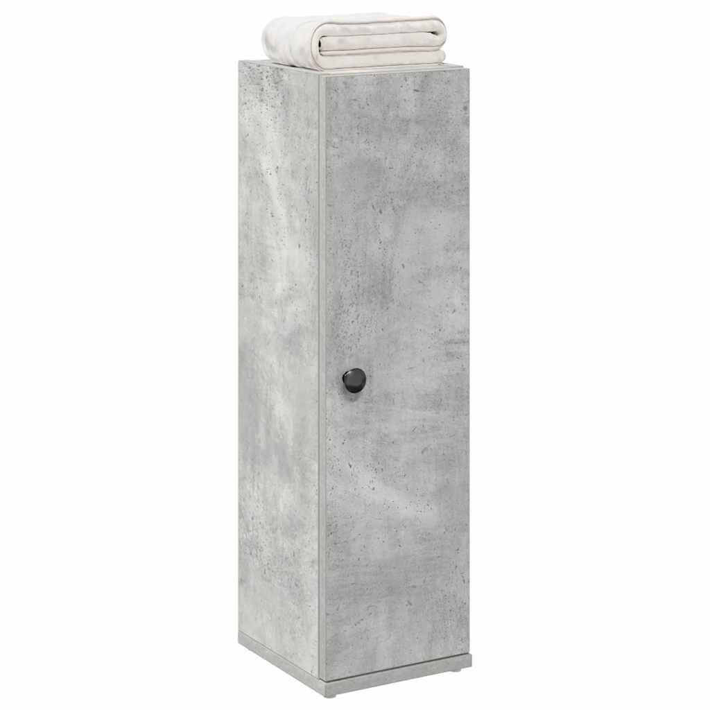 vidaXL Meuble de salle de bain avec porte-rouleau gris béton
