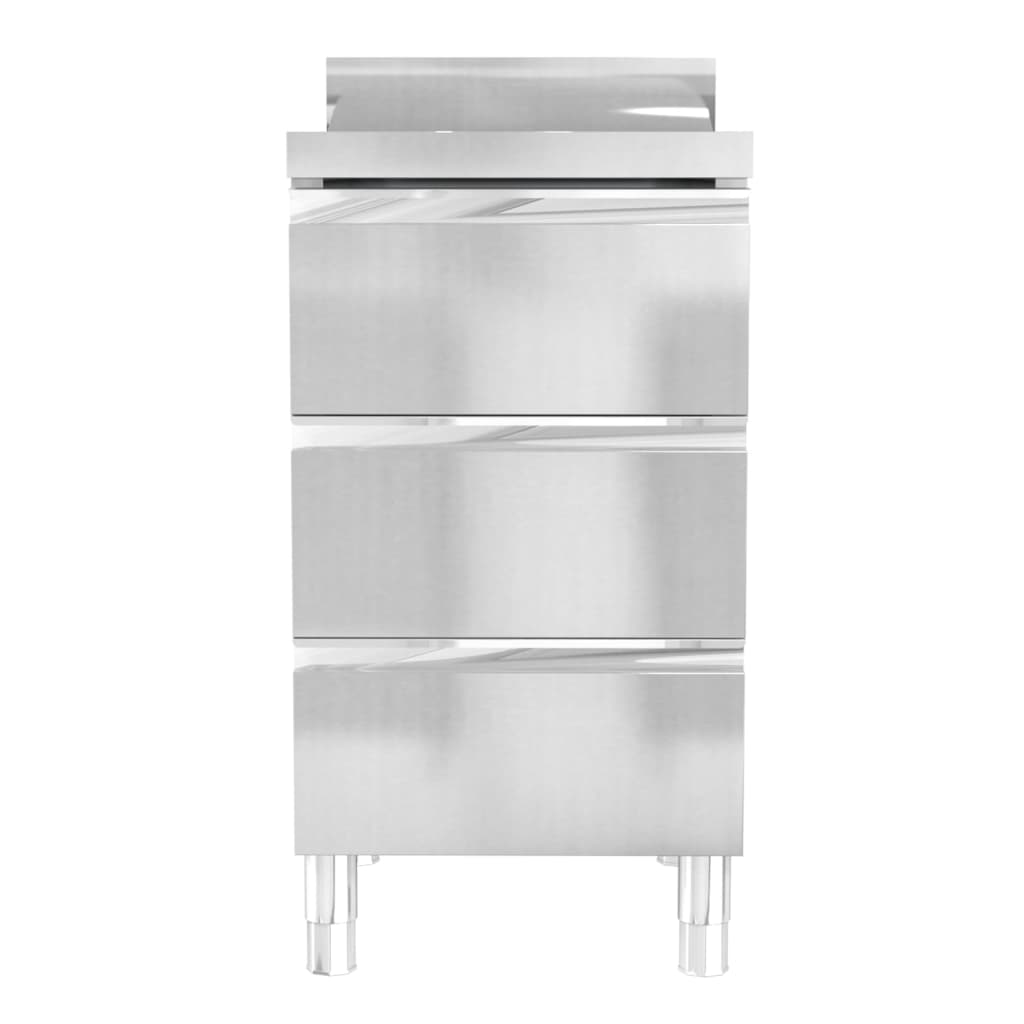 vidaXL Armoires de cuisine commerciales 3 pièces en acier inoxydable - Image 3