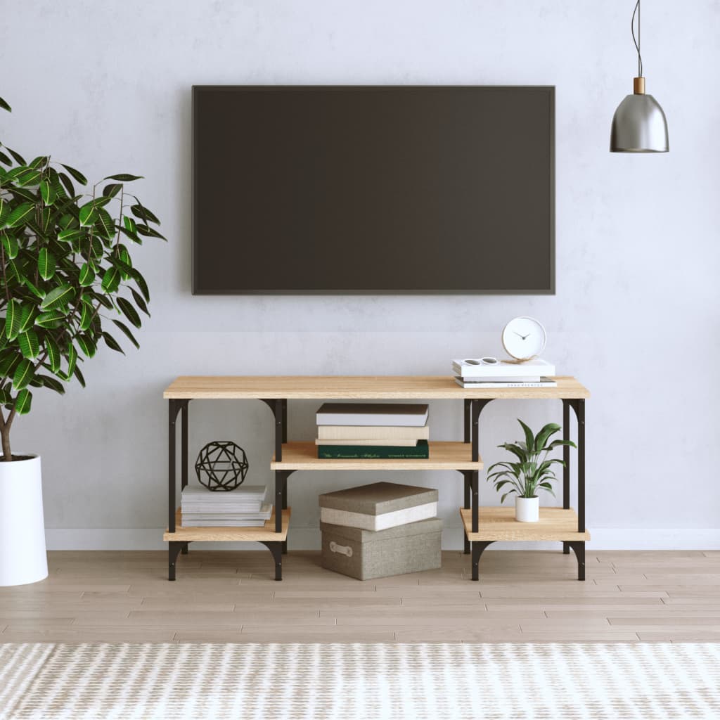 vidaXL Mueble de TV madera contrachapada roble Sonoma 102x35x45,5 cm - Image 3