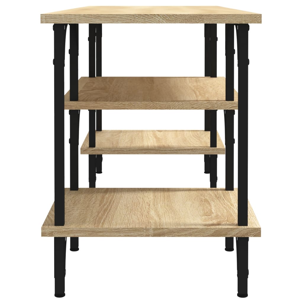 vidaXL Mueble de TV madera contrachapada roble Sonoma 102x35x45,5 cm - Image 6