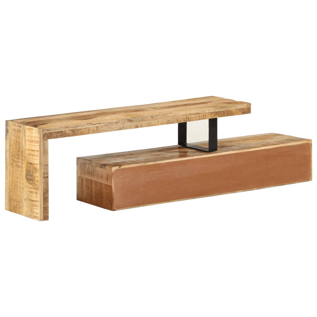 vidaXL Mueble de TV (118-200) x 30x40 cm Madera maciza Mango - Image 3