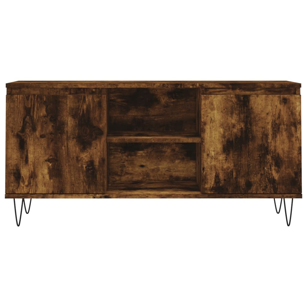 vidaXL Mueble de TV madera de ingeniería roble ahumado 104x35x50 cm - Image 5