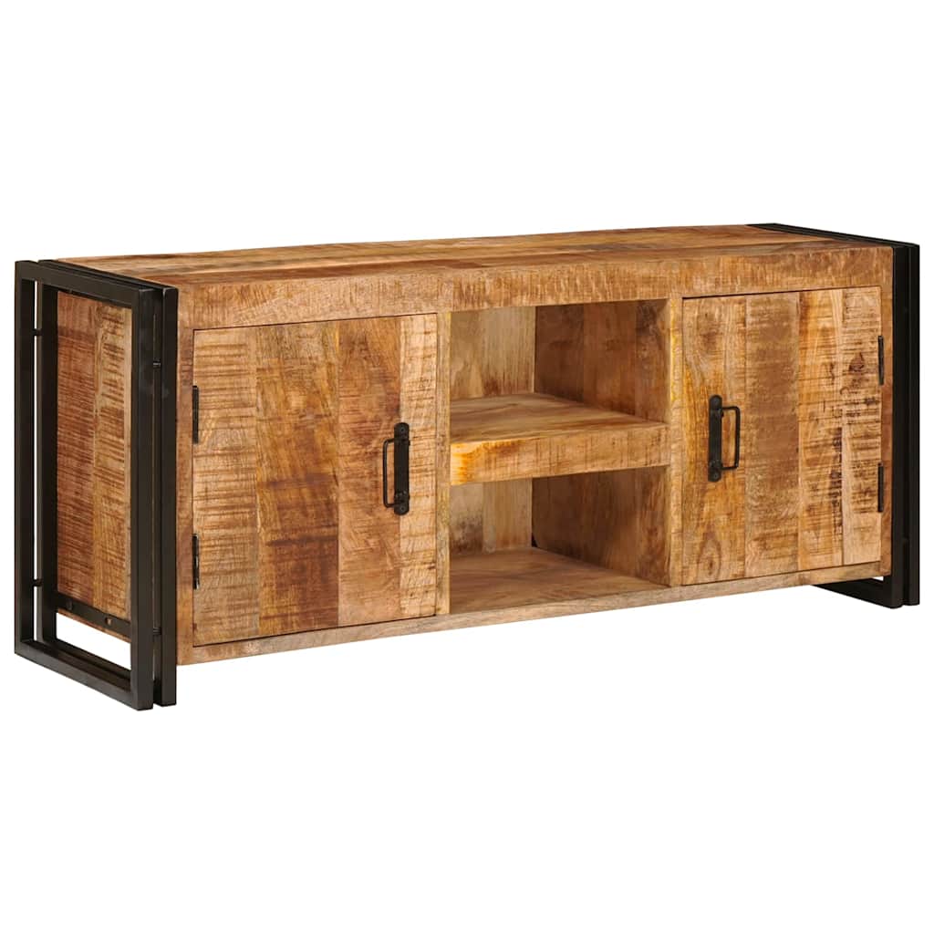 vidaXL Gabinete de TV Marrón Madera maciza de mango rugosa