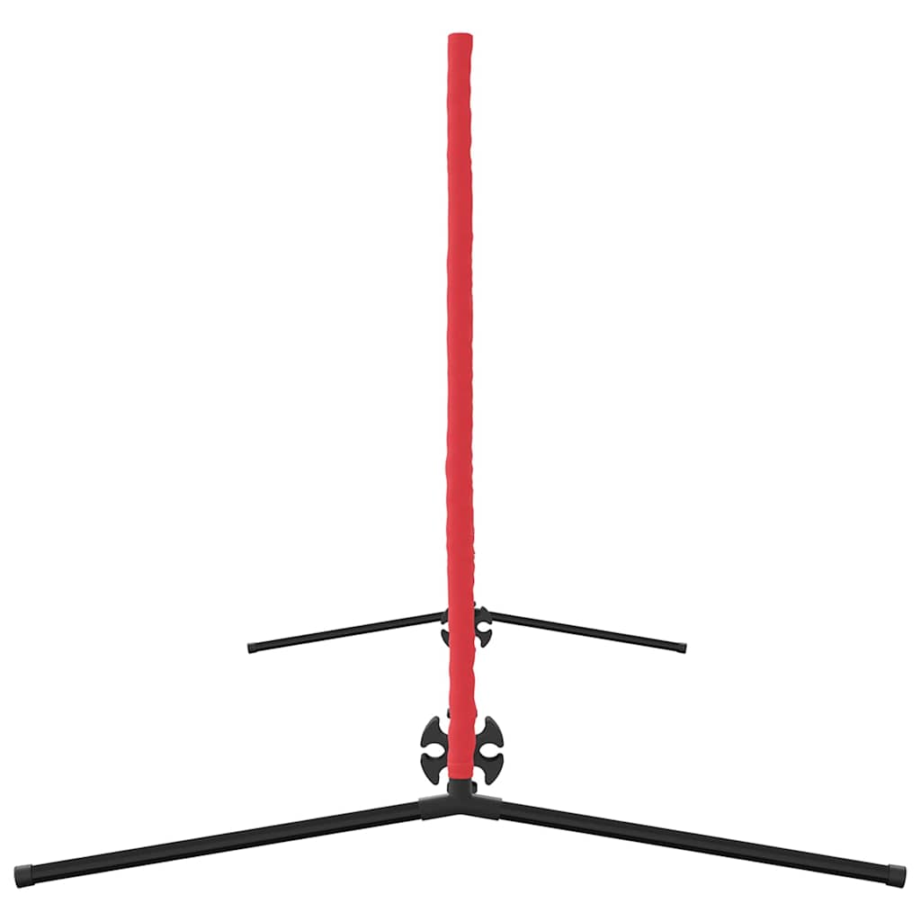 vidaXL Red de tenis Manual Negro y rojo 301 x 90.5 x 87 cm Poliéster - Image 6