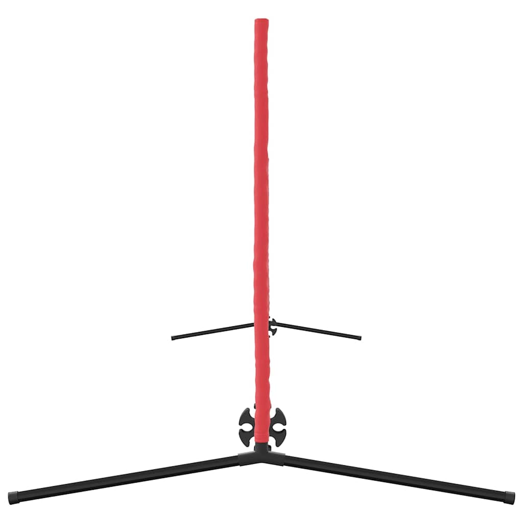 vidaXL Red de tenis Manual Negro y rojo 494.5 x 90 x 87 cm Poliéster - Image 6