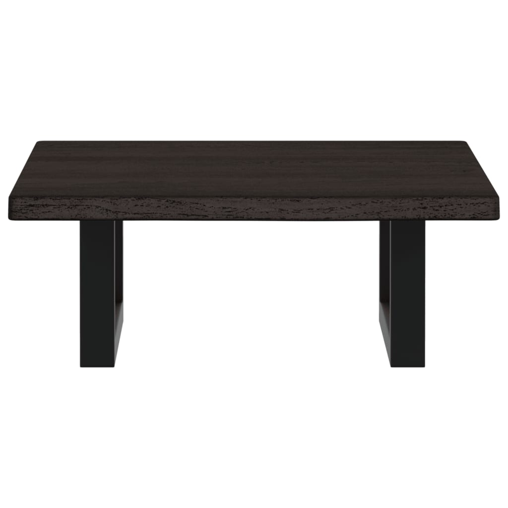 vidaXL Waschtischplatte mit Halterung Stahl und Massivholz Eiche - Image 4