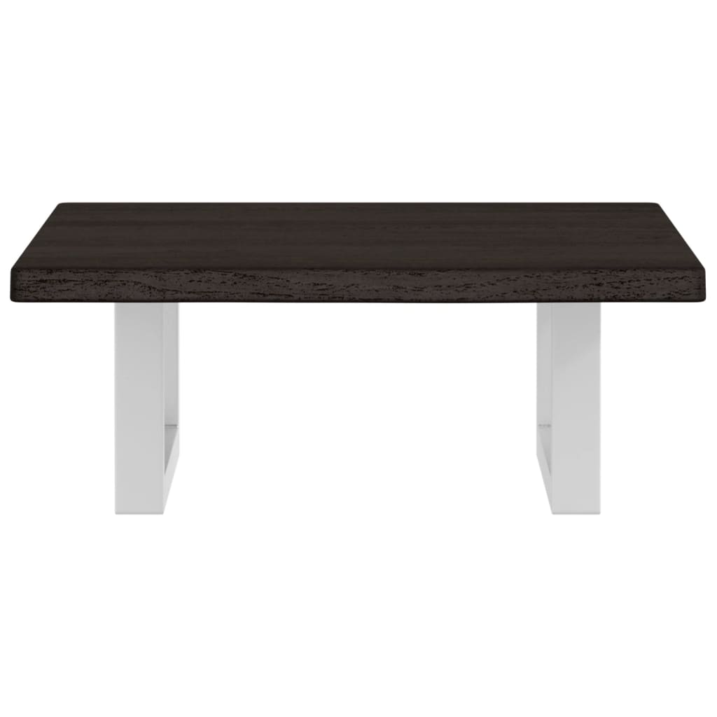 vidaXL Waschtischplatte mit Halterung Stahl und Massivholz Eiche - Image 4