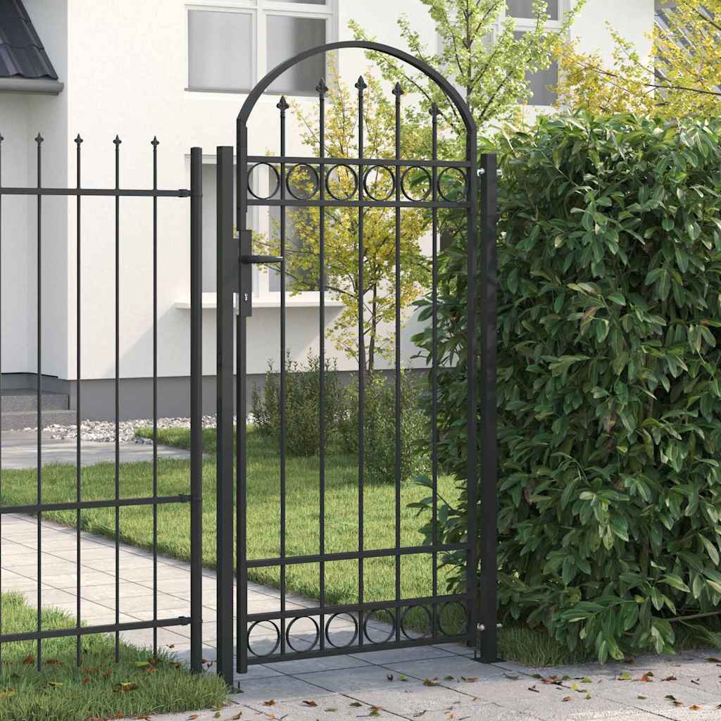 vidaXL Zauntor Grau 89 x 200 cm Stahl