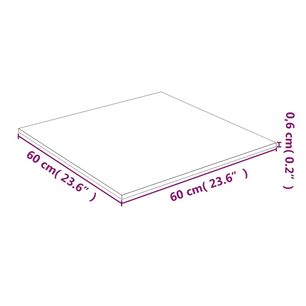 vidaXL Superficie de mesa vidrio templado transparente 60x60 cm - Image 4