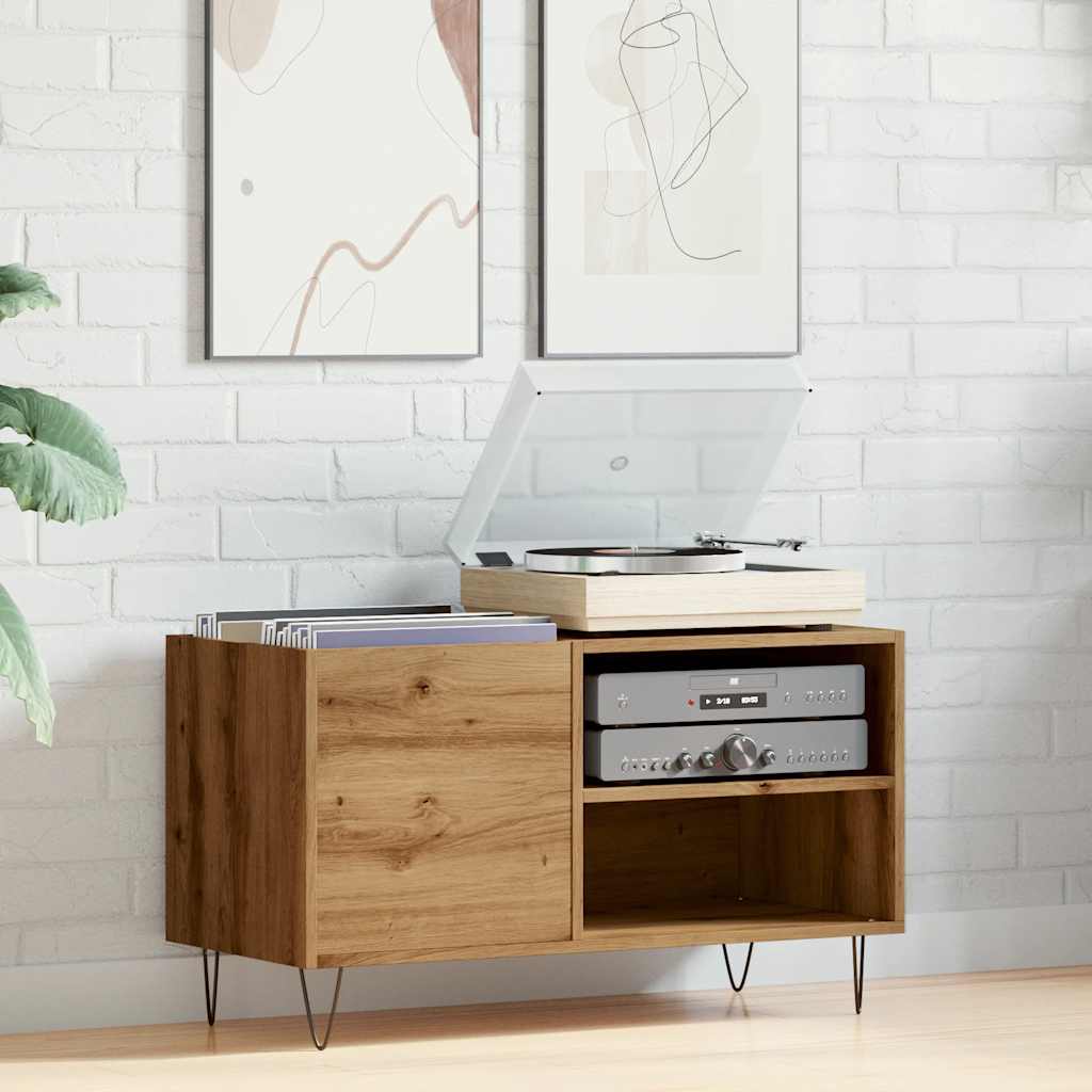 vidaXL Mueble discos madera de ingeniería roble artisan 84,5x38x48 cm - Image 3