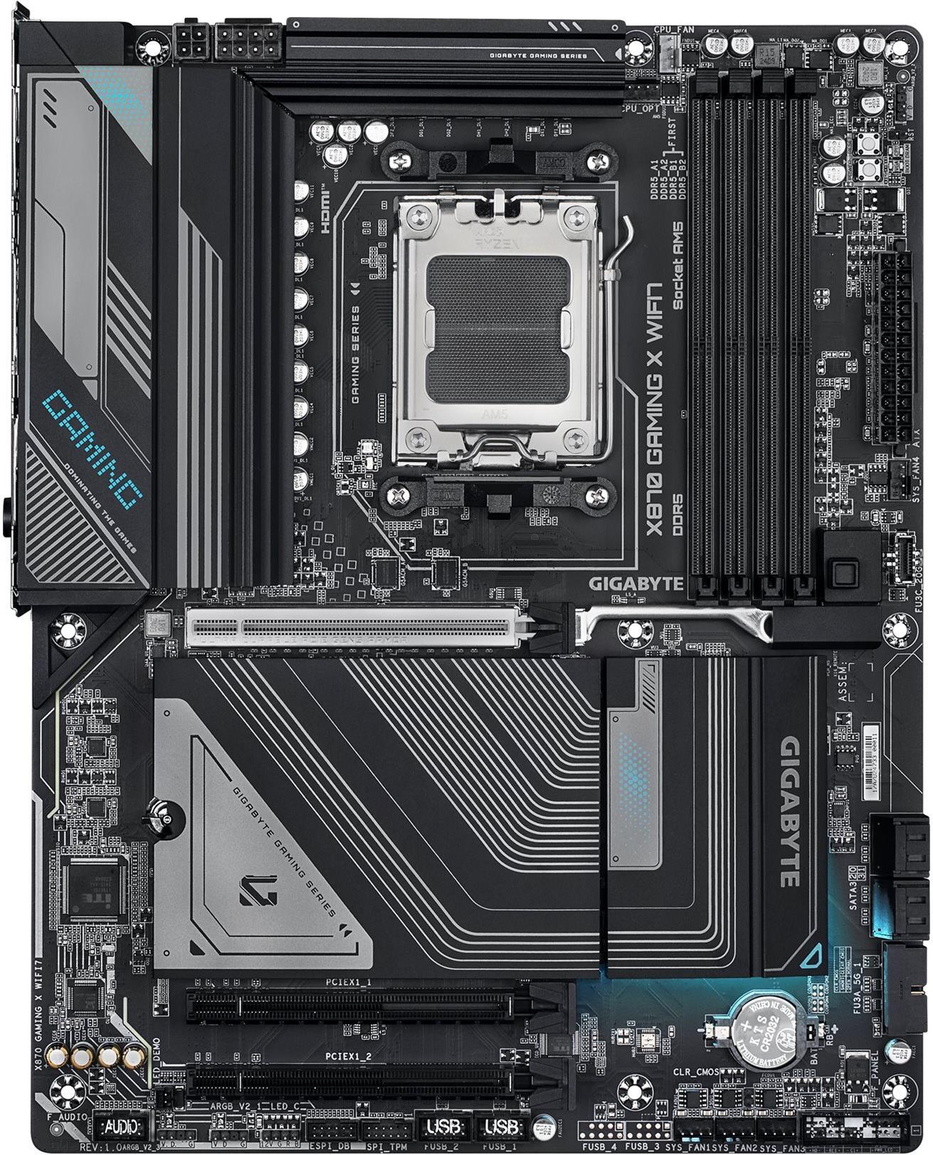 Gigabyte X870 Gaming X Wifi7 - Motherboard - Atx - Socket Am5 - Amd X870 Chipsatz - UsB-C 3,2 Gen 2x2, Usb4, Usb 3,2 Gen 1, Usb 3,2 Gen 2 - 2,5 Gigab