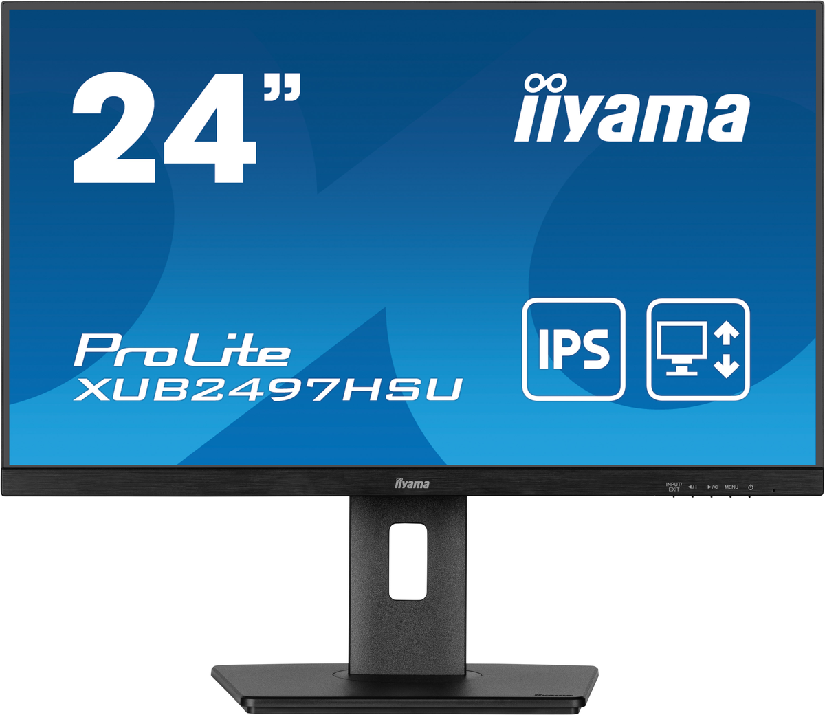 Iiyama 24" IpS-Panel, 1920x1080@100hz, 15cm Height Adj. Stand, 1ms (mprt), Adaptive Sync, 300cd/m², Speakers, Hdmi, Displayport, Speakers, Usb 2x 2.0