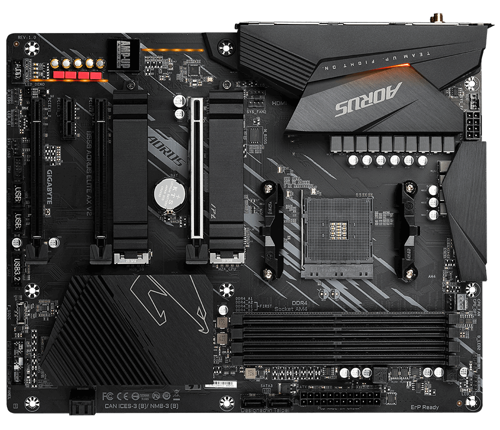 Gigabyte B550 Aorus Elite Ax V2 - Amd - Socket Am4 - Amd Ryzen 3 3rd Gen - 3rd Generation Amd Ryzen 5 - 3rd Generation Amd Ryzen 7 - 3rd Generation A