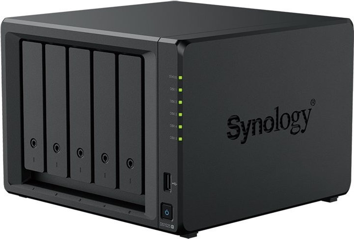 Synology Disk Station Ds1525+ - NaS-Server - 5 Schächte - Sata 6gb/s - Hdd - Raid Jbod, 0, 1, 5, 6, 10 - Ram 8 Gb - Gigabit Ethernet / 2.5 Gigabit et