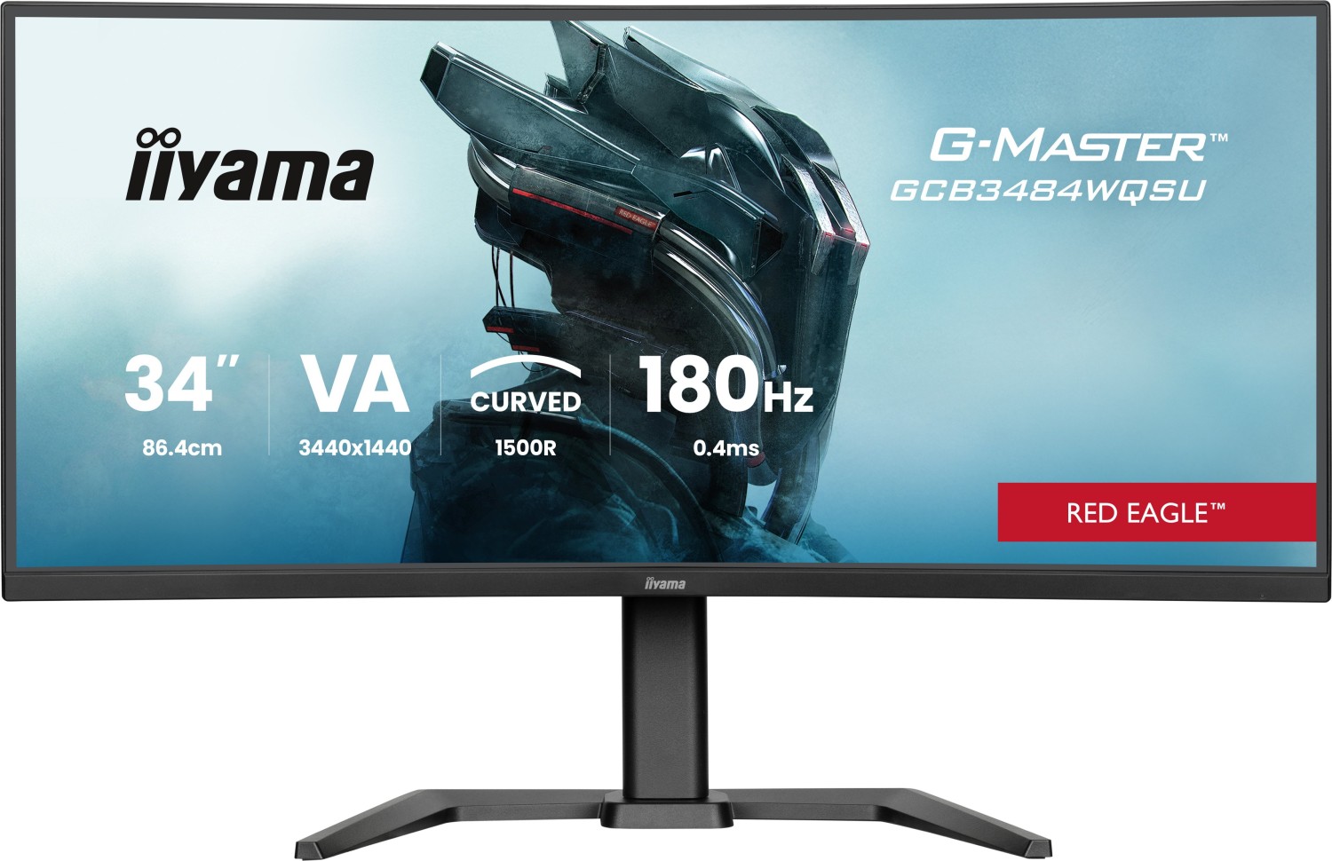 Iiyama Gcb3484wqsU-B1 34 Red Eagle Uwqhd Curved - Flachbildschirm (tft/lcd) - 86,4 Cm (gcb3484wqsU-B1)