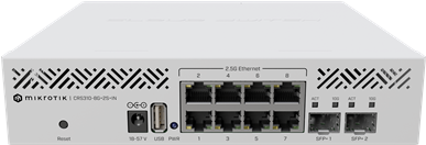 Mikrotik Crs310-8g+2s+in - Switch - L3 - 8 X 2,5gbasE-T + 2 X 10 Gigabit Sfp+ - Desktop, An Rack Montierbar (crs310-8g+2s+in)