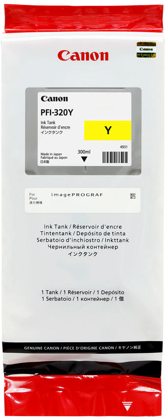 Canon PfI-320 Y - 300 Ml - Gelb - Original - Tintenbehälter - Für Imageprograf TM-200, TM-205, TM-300, TM-305 (2893c001)