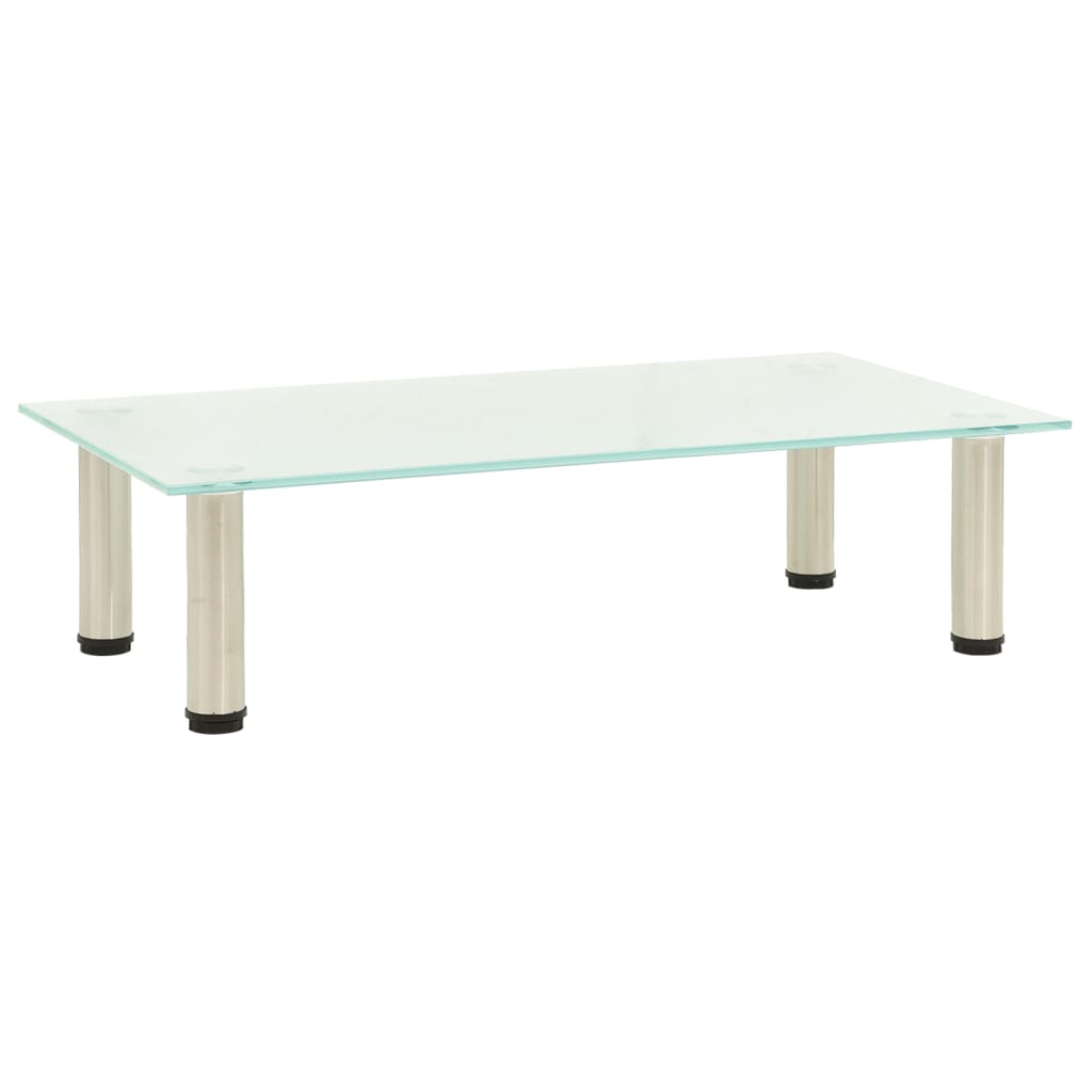 vidaXL Meuble TV Givré 60x35x17 cm Verre trempé