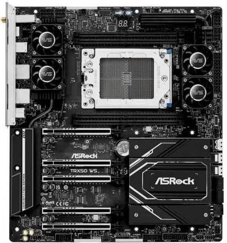 Asrock Trx50 Ws - Motherboard - E-Atx - Socket Str5 - Amd Trx50 Chipsatz - Usb4, UsB-C 3,2 Gen 2x2, Usb 3,2 Gen 2, Usb 3,2 Gen 1 - 10 Gigabit Lan, 2,