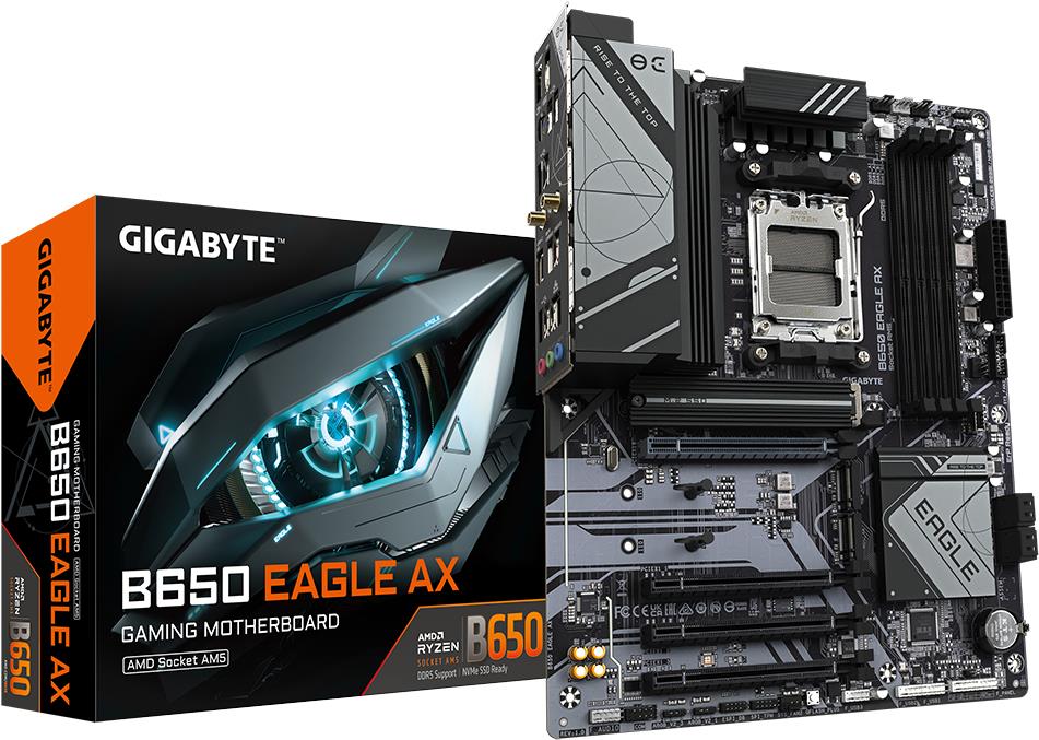 Gigabyte B650 Eagle Ax - Motherboard - Atx - Socket Am5 - Amd B650 Chipsatz - UsB-C 3,2 Gen 1, Usb 3,2 Gen 2, Usb 3,2 Gen 1 - Gigabit Lan - OnboarD-G