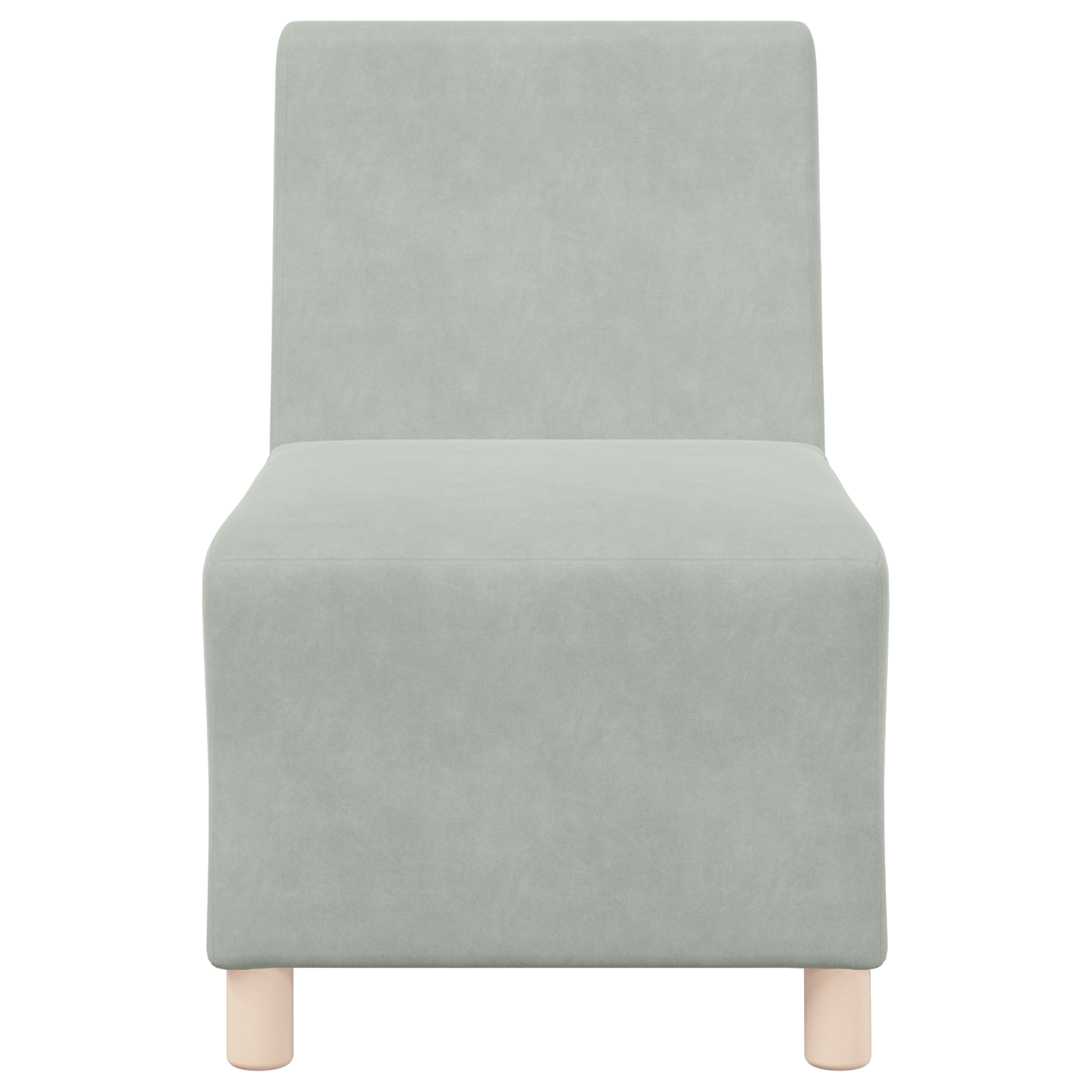 Unità Di Divano Modulare Senza Braccioli 2 Pcs Grigio Chiaro - Image 5