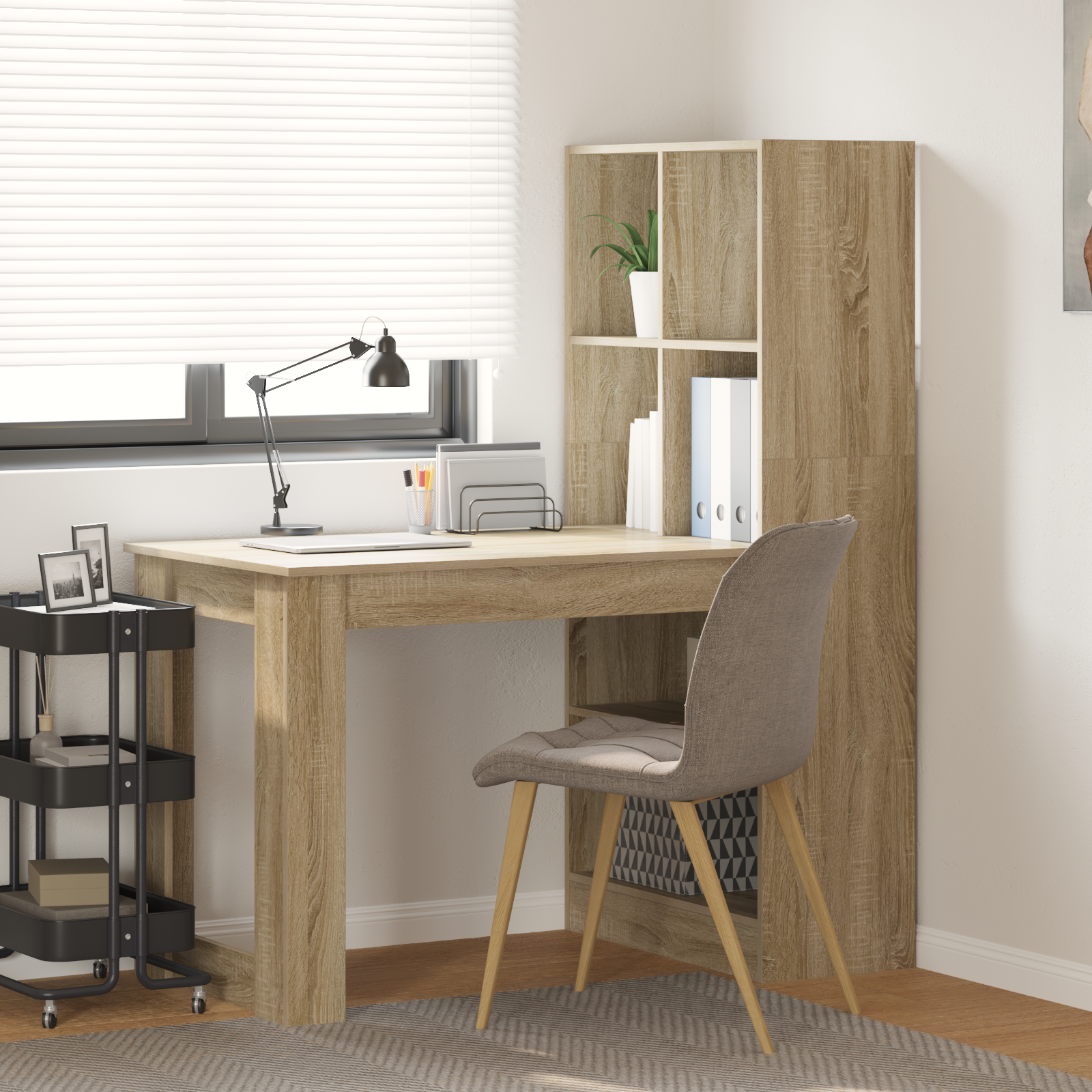 Scrivania Rovere Sonoma 122 X 67 X 145 Cm Legno Multistrato