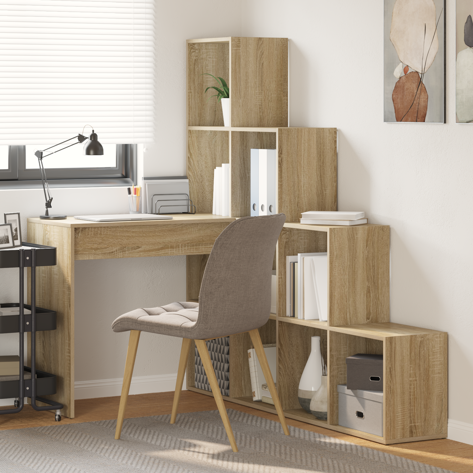 Scrivania Ad Angolo Rovere Sonoma 101,5 X 149,5 X 149,5 cm