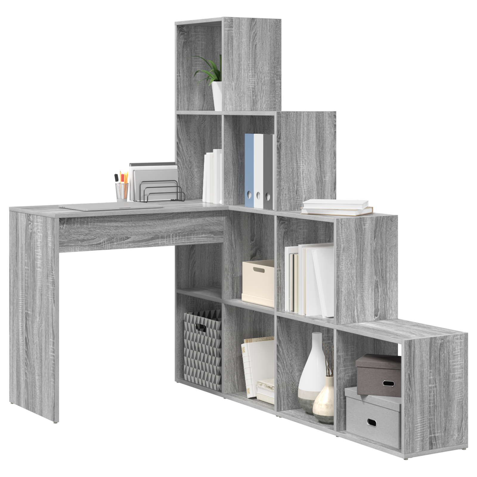Scrivania Ad Angolo Grigio Sonoma 101,5 X 149,5 X 149,5 cm - Image 3