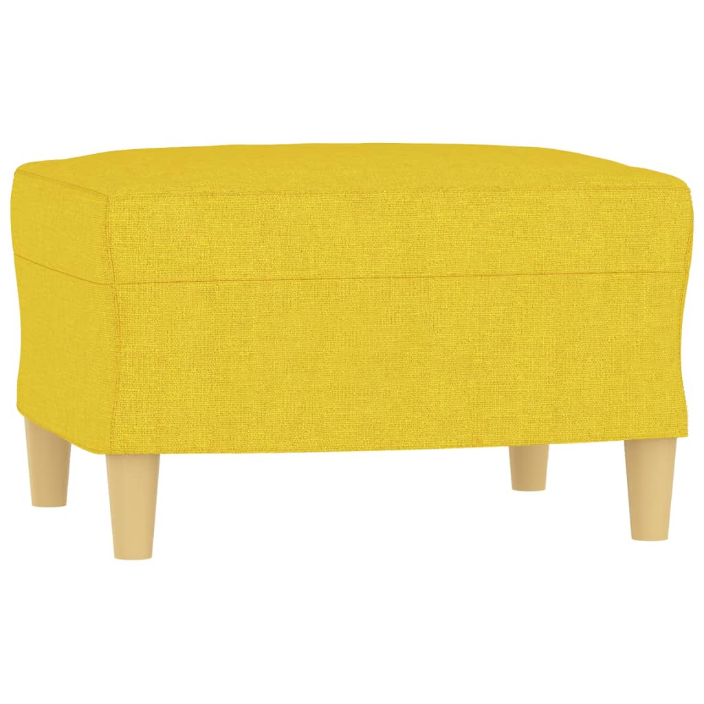 Set Di Divani 3 Pz Con Cuscini Giallo Chiaro In Tessuto - Image 5