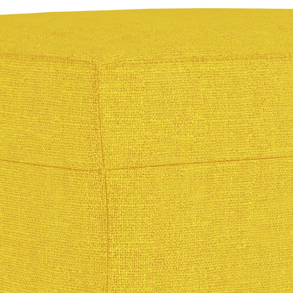 Set Di Divani 3 Pz Con Cuscini Giallo Chiaro In Tessuto - Image 6