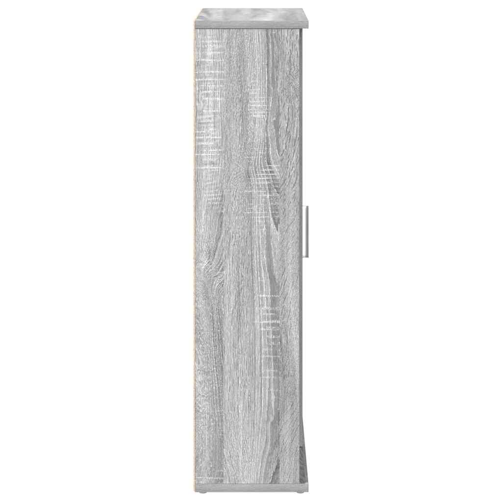 Mobile Da Bagno Con Portarotolo Grigio Sonoma 39x22x90 cm - Image 6