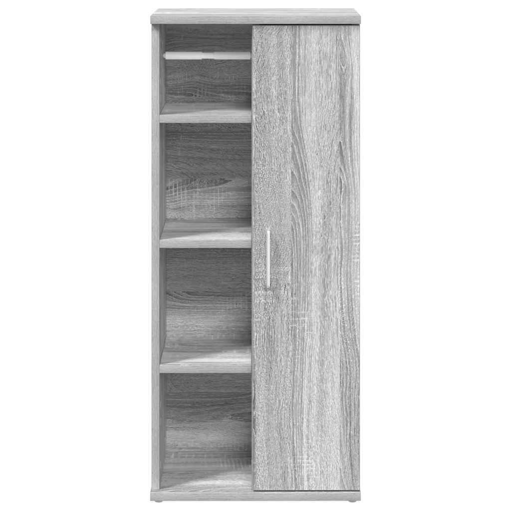 Mobile Da Bagno Con Portarotolo Grigio Sonoma 39x22x90 cm - Image 4