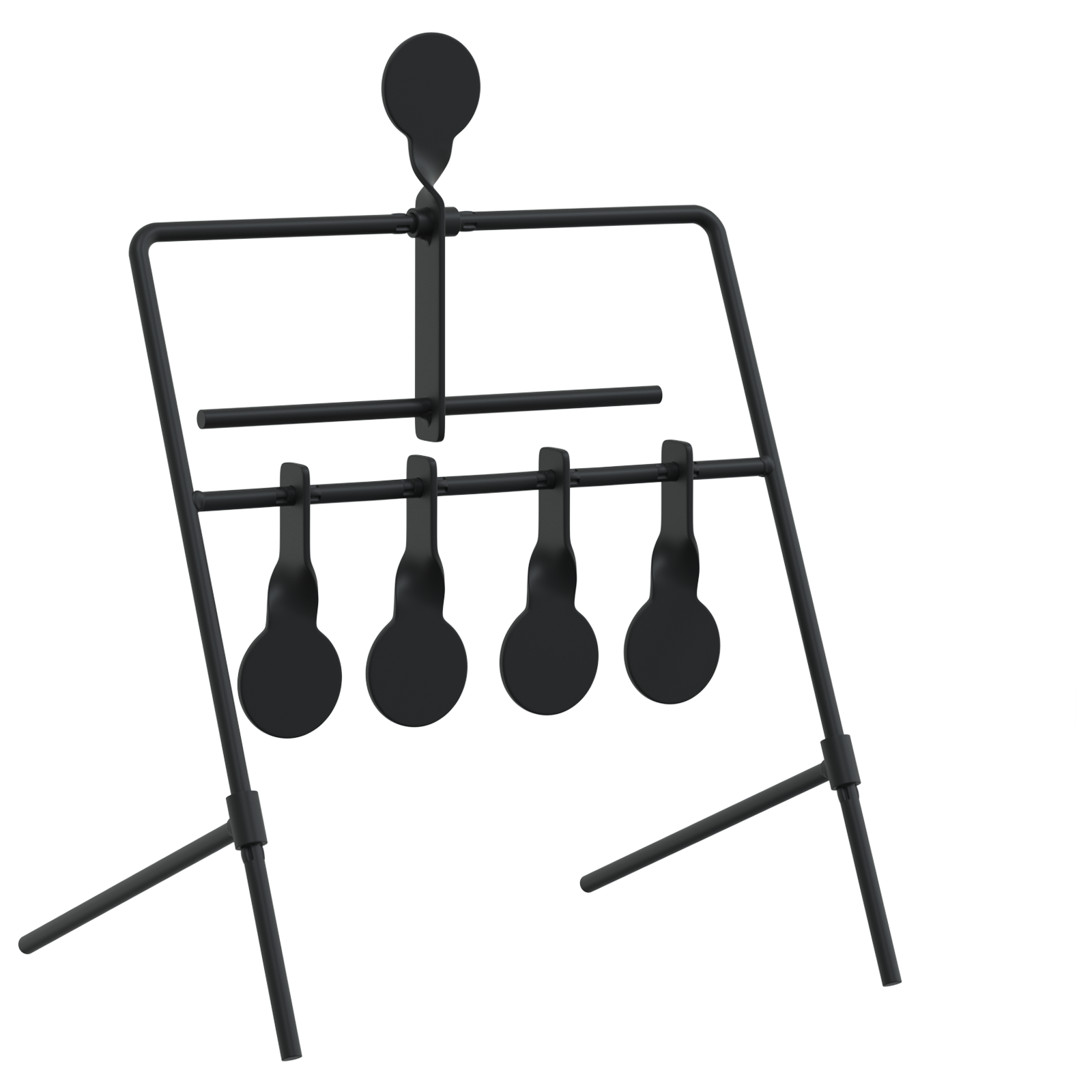 Bersaglio Che Si Ripristina Nero 40 X 34 X 53 Cm Acciaio - Image 6