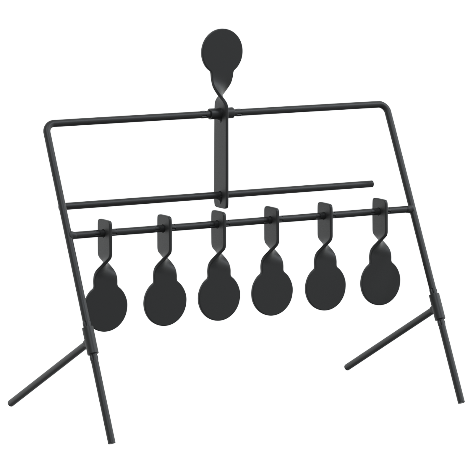 Bersaglio Che Si Ripristina Nero 38 X 20,5 X 33 Cm Acciaio - Image 6