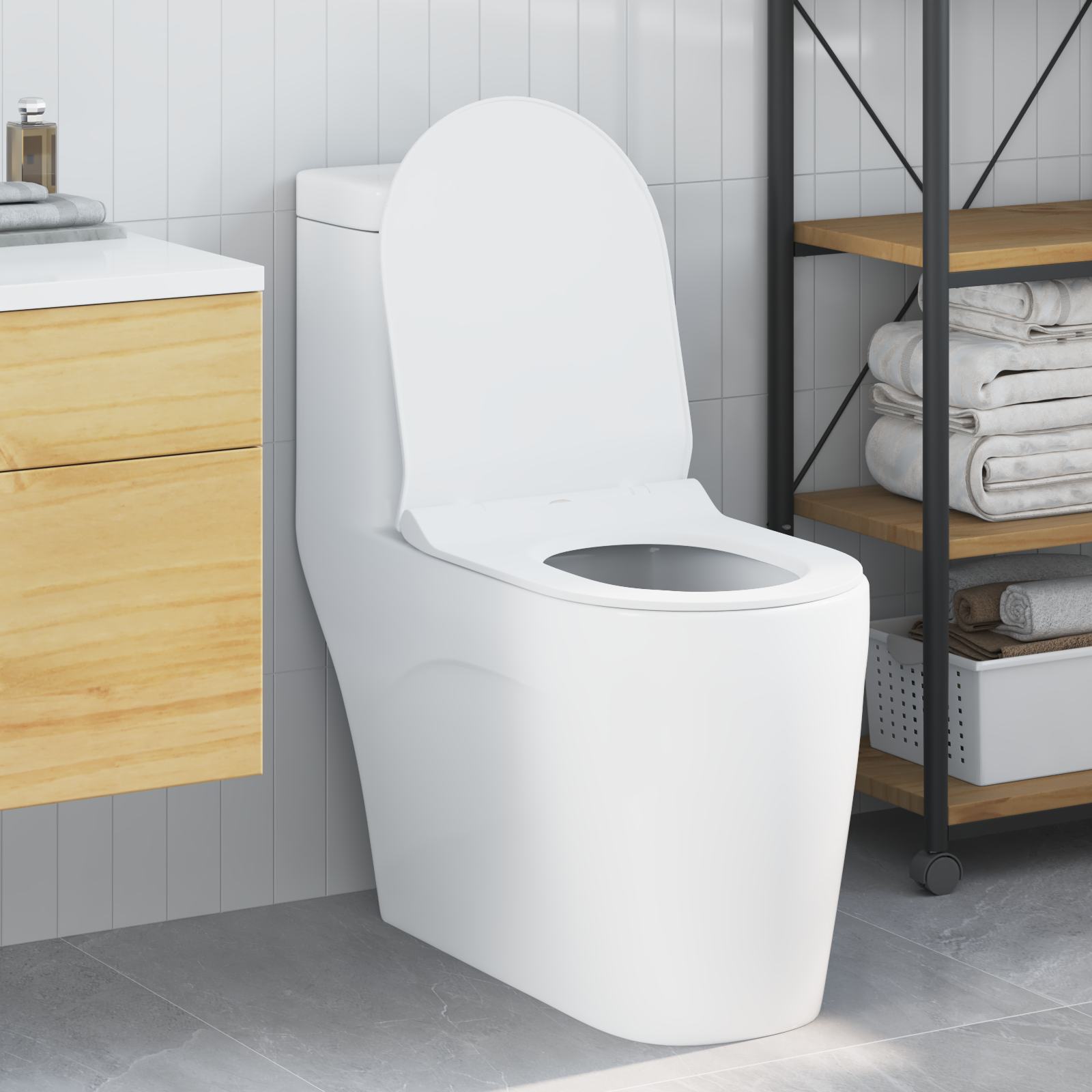 Wc Adatto Per Sedile Bianco 50 X 36 X 5 Cm Polipropilene