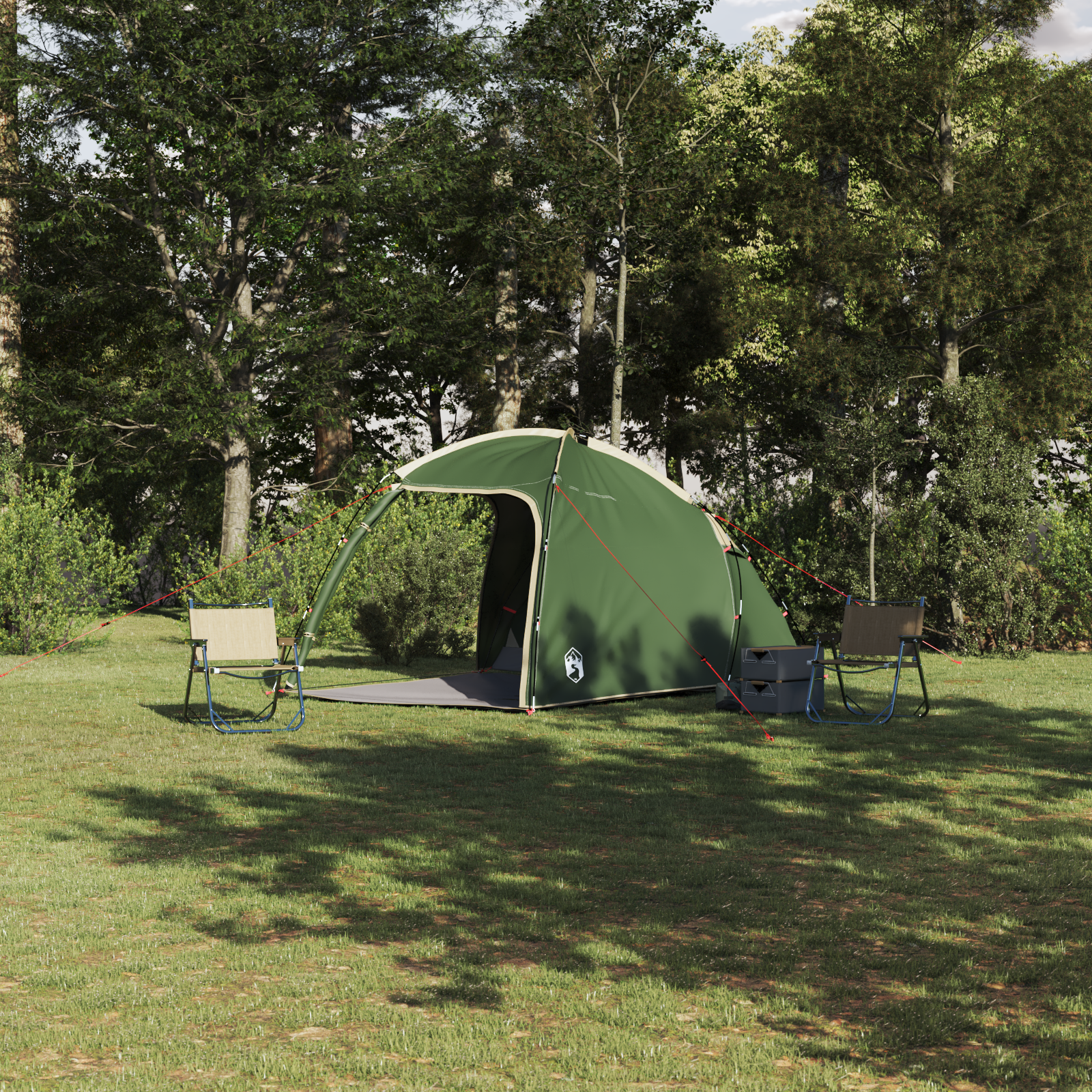 Tenda Verde 370 X 230 X 185 Cm Poliestere E Fibra Di Vetro