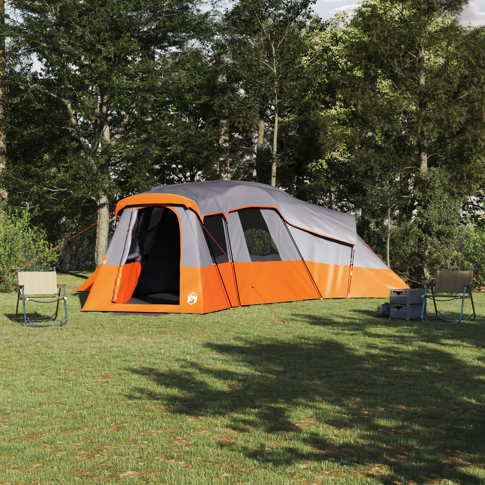 Tenda Familiare Grigio E Arancione 762 X 655 X 218 cm