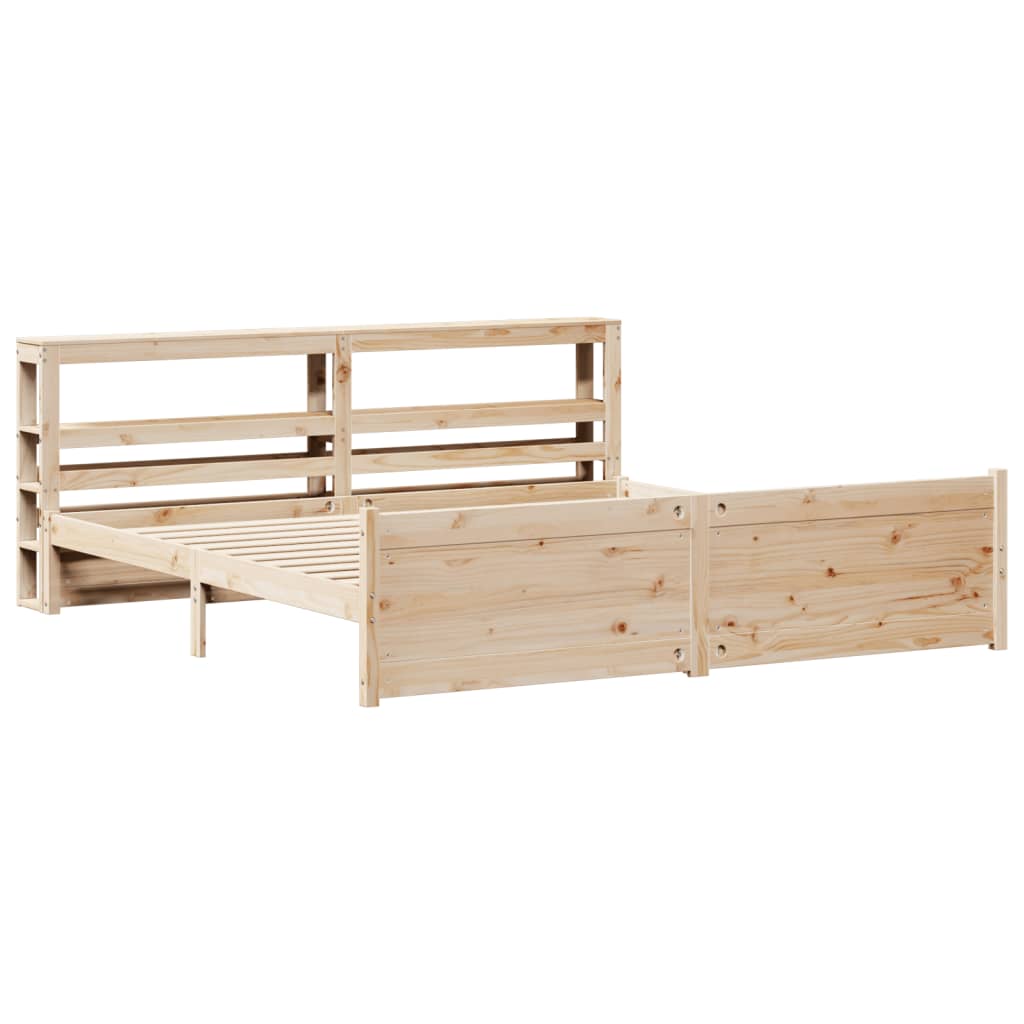 Giroletto Con Testiera 180x200 Cm Massello Pino - Image 3