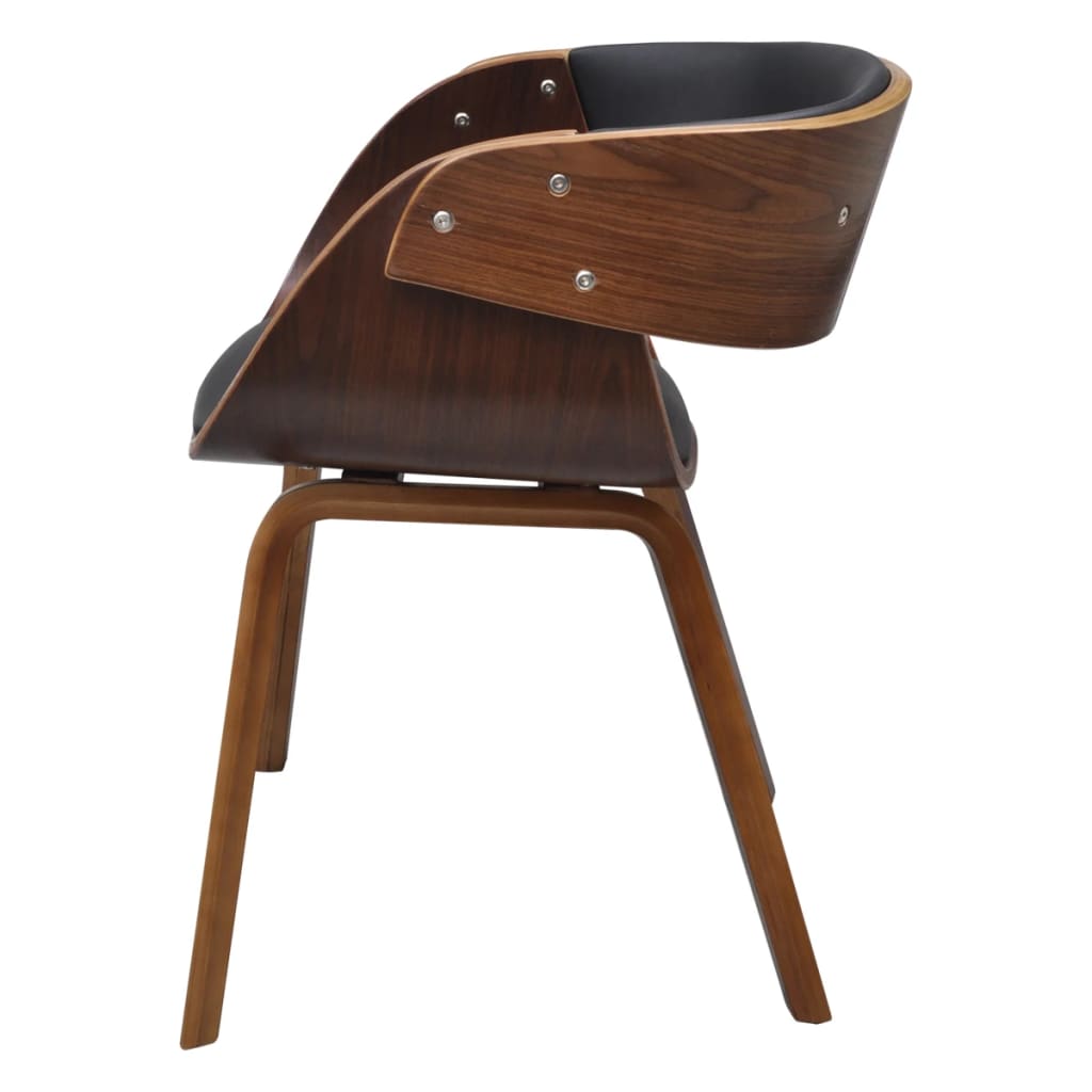 Sedie Da Pranzo 4 Pz Marroni In Legno Curvo E Similpelle - Image 6